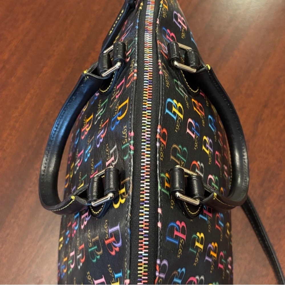 Dooney & Bourke DB75 Rainbow Zipper Dome Satchel Excellent Condition - Picture 11 of 15